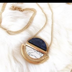 Blue and white marble pendant